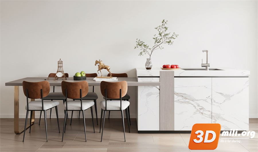 Dining Table Set Skp Files